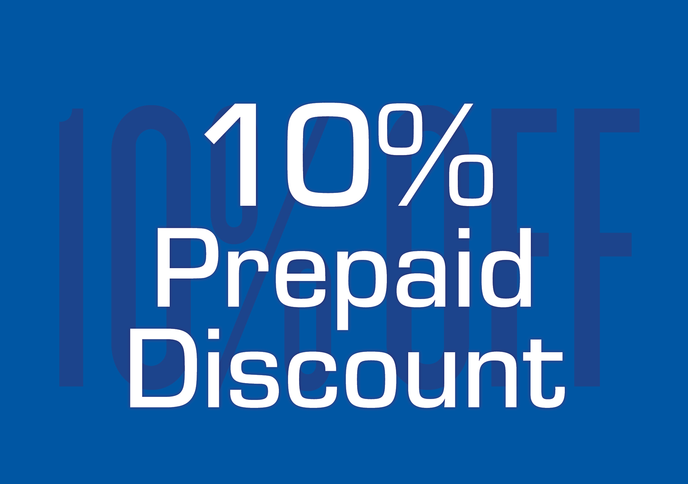 10% Prepaid Discount